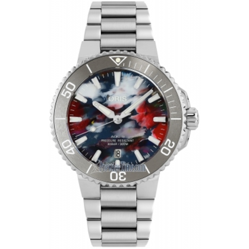 01 733 7766 4150-Set Upcycle PET Plastic Oris Aquis Date 41.5mm Mens Watch