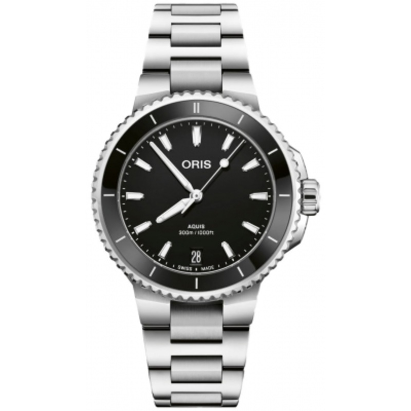 01 733 7792 4154-07 8 19 05P Oris Aquis Date 36.5mm Ladies Watch