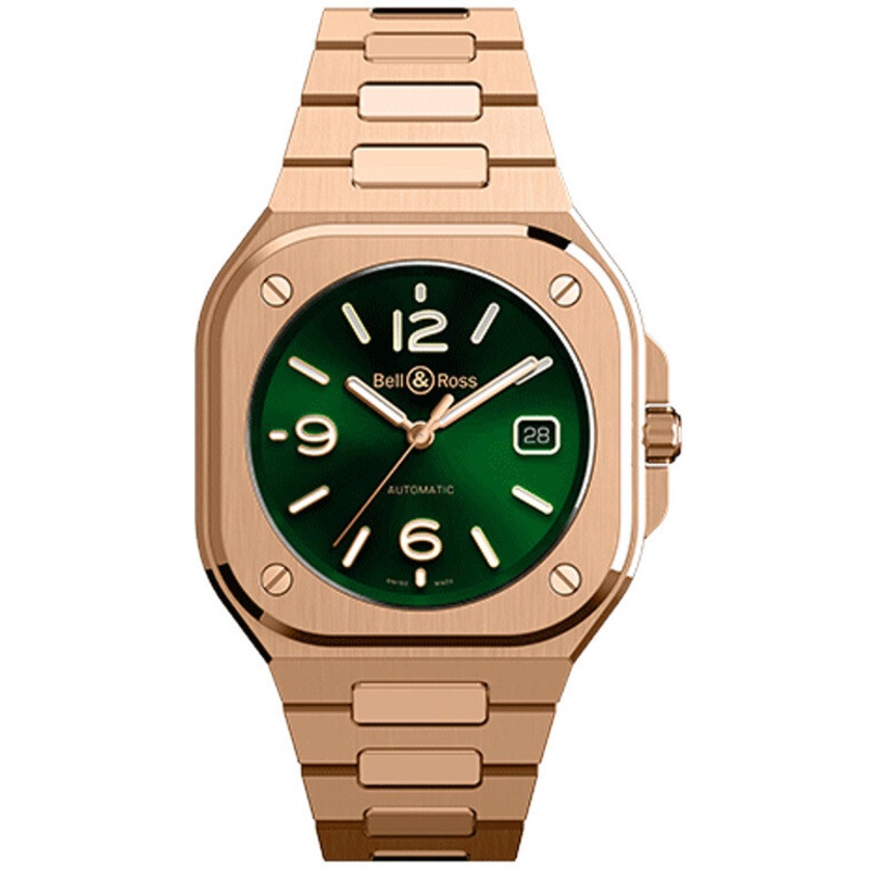 Bell & Ross BR05A-GN-PG/SPG Green Gold on Bracelet