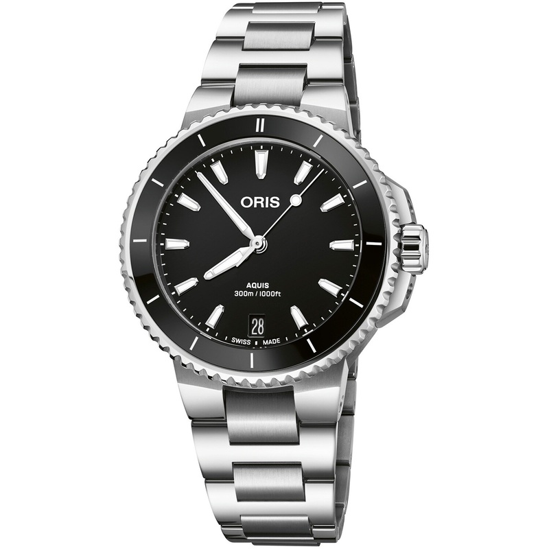 Oris Aquis Date Black Dial on Bracelet