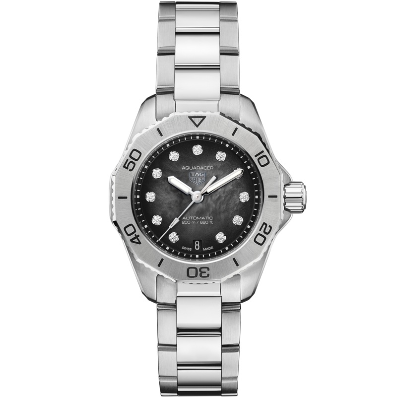 TAG Heuer TAG Heuer Aquaracer Calibre 9 Automatic Ladies Black MOP Steel Watch (WBP2410.BA0622)
