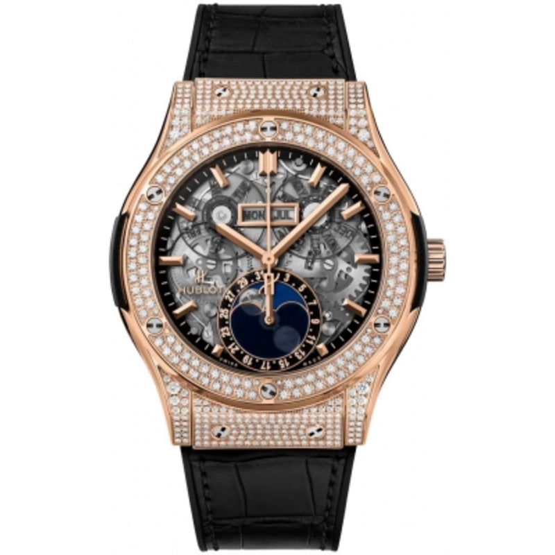 517.ox.0180.lr.1704 Hublot Classic Fusion Aerofusion Moonphase 45mm Mens Watch