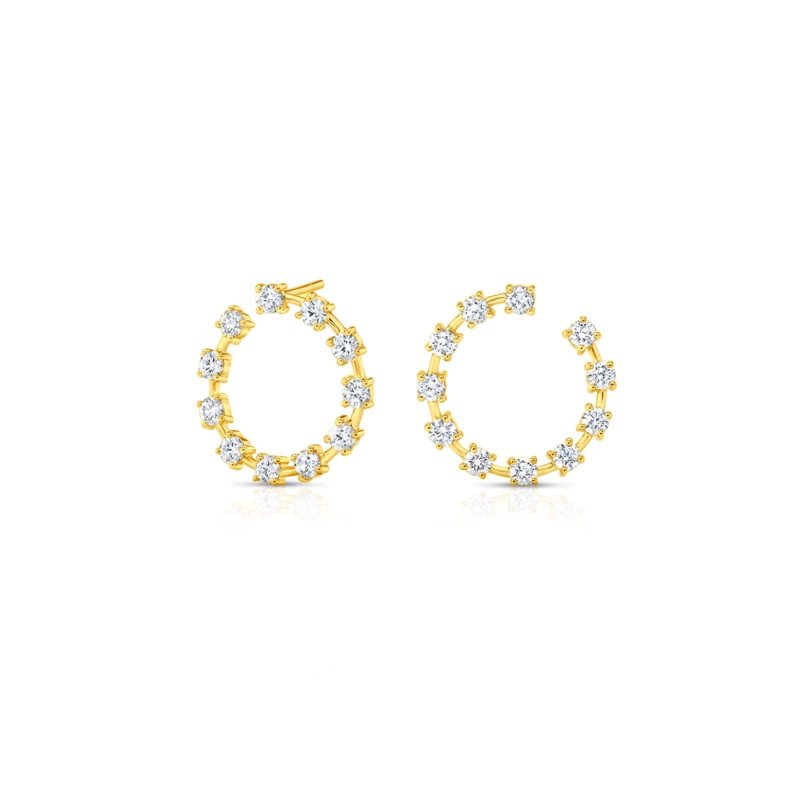 Bar Hoops in Yellow Gold – Rahaminov Diamonds