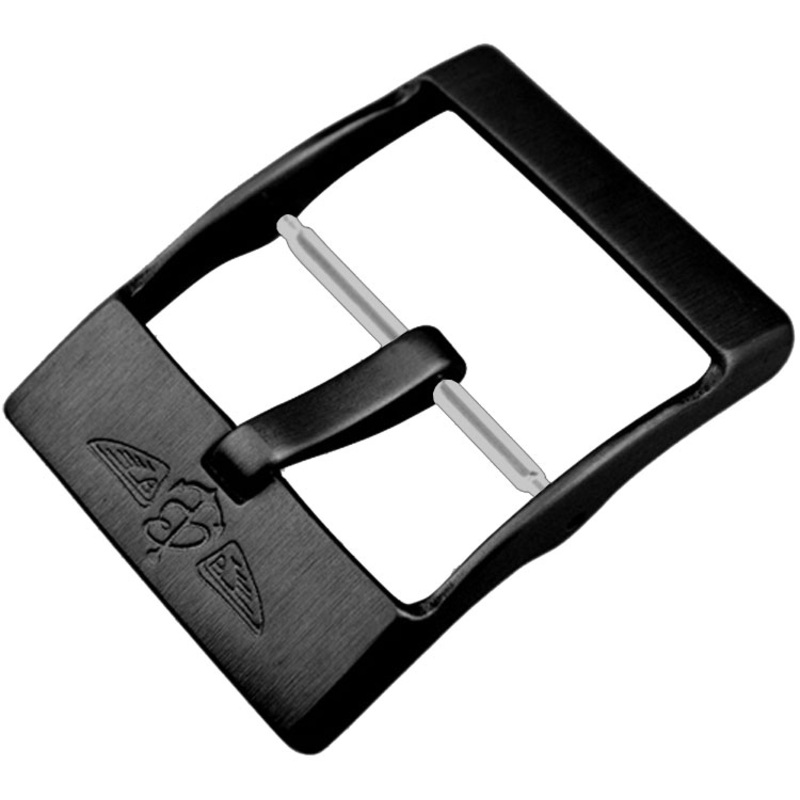 M20S Breitling 20mm Black Steel Tang Buckle for Rubber Straps