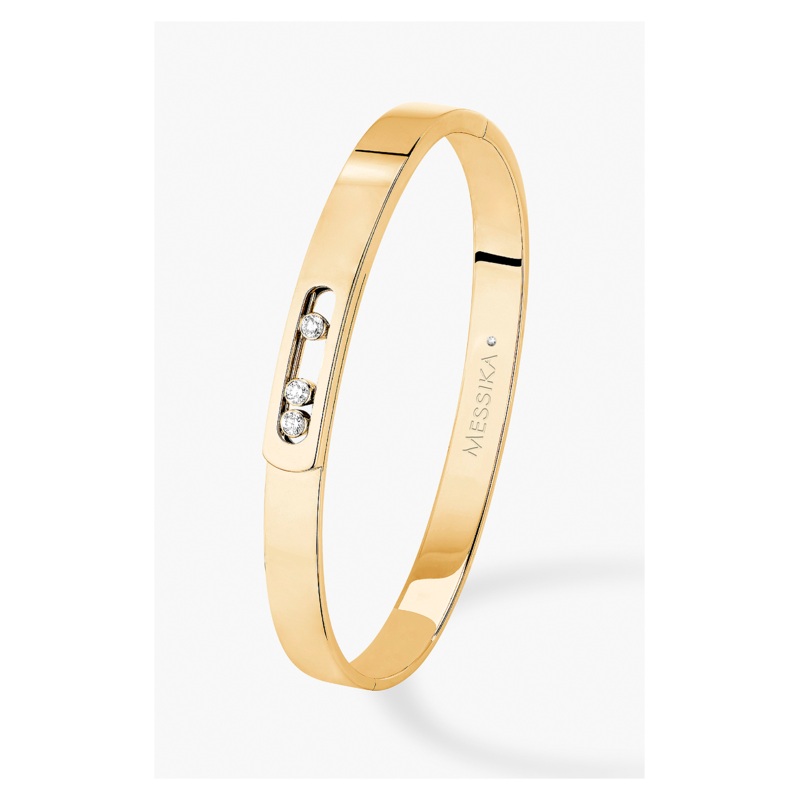 Move Noa Bangle in Yellow Gold Size L – Messika
