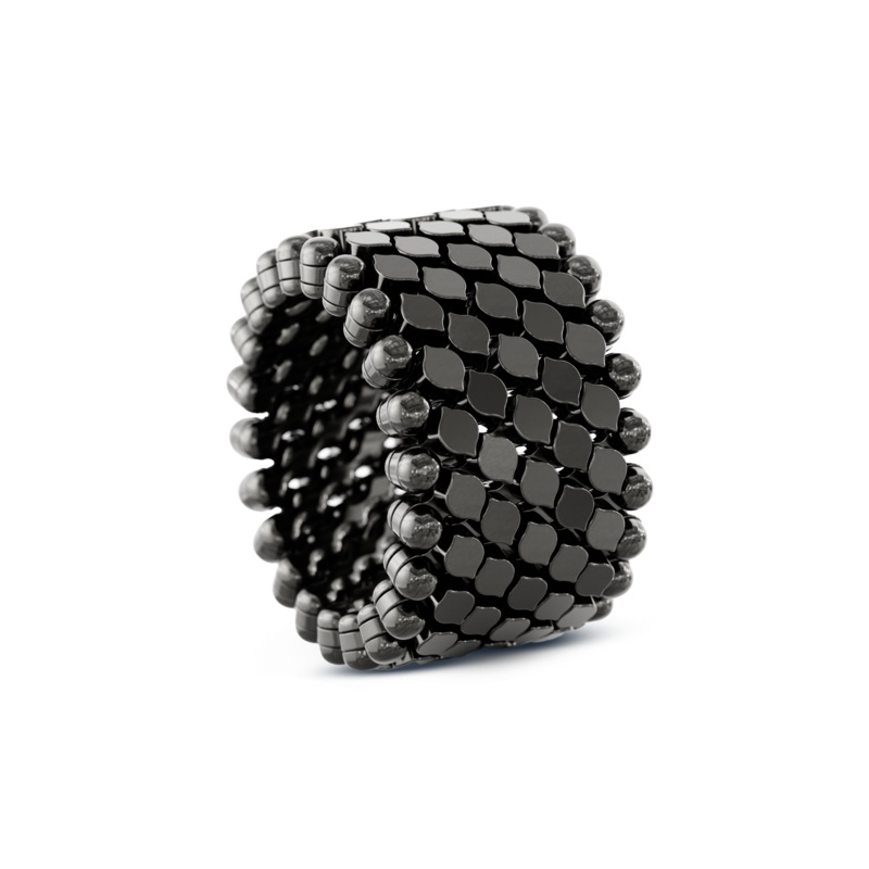 Brevetto 7-row Multi Size Ring in Black Gold – Serafino Consoli Jewelry