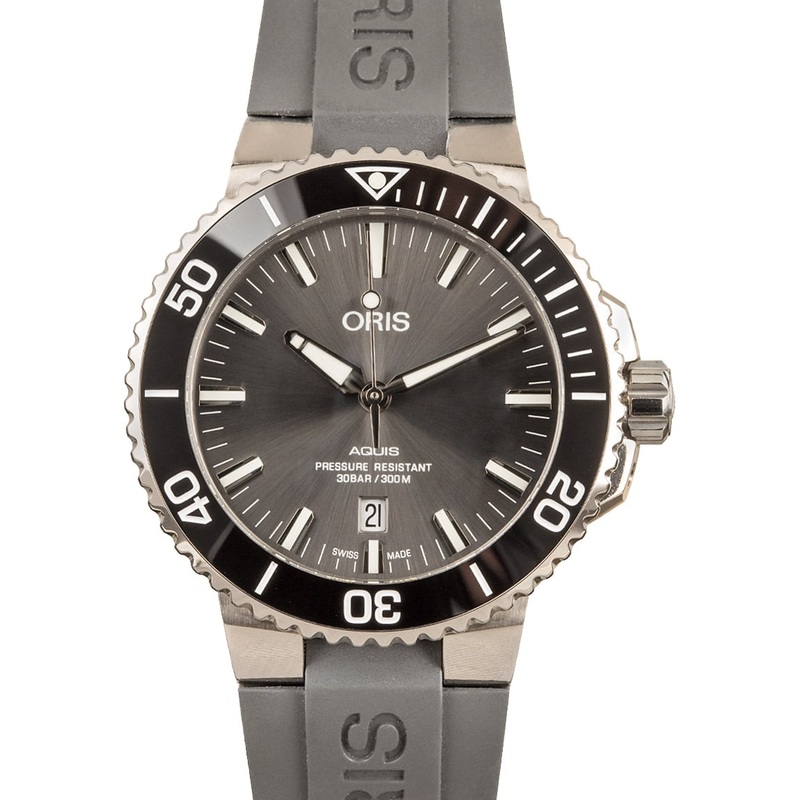Buy Used Oris Aquis 01 733 7730 7153-07 4 24 63TEB  – Sku: 733 7730 7153-07