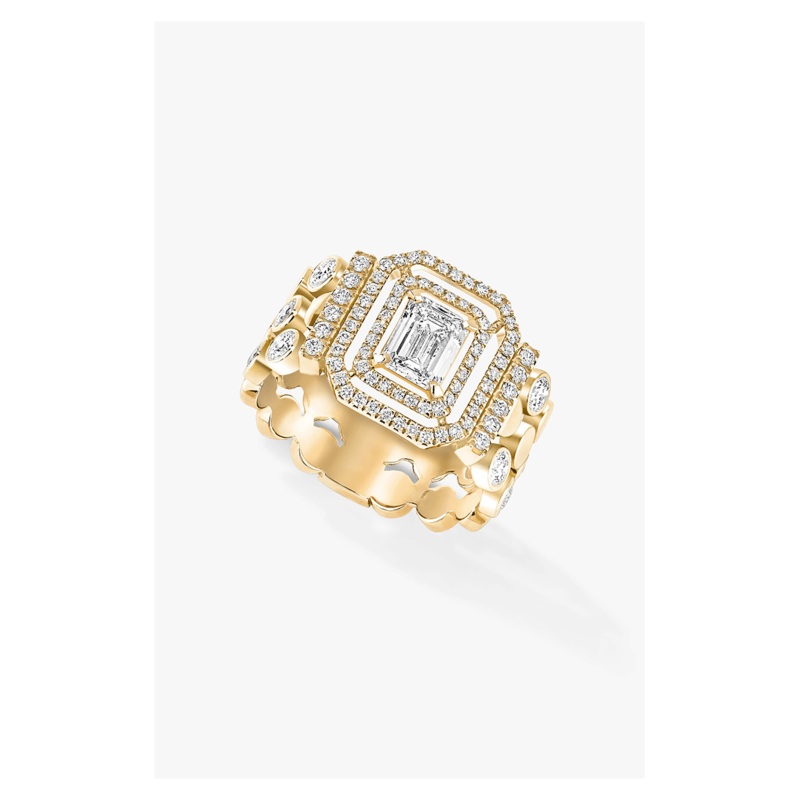 D-Vibes Multi Row Ring in Yellow Gold Size 54 – Messika
