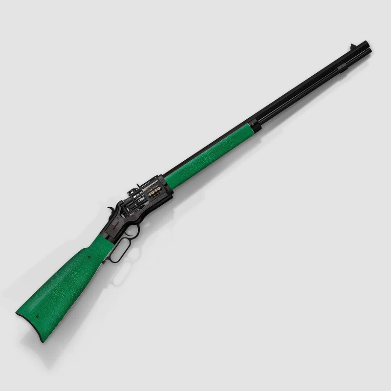 Winchester Reimagined Black Green Galuchat Tashi Clock
