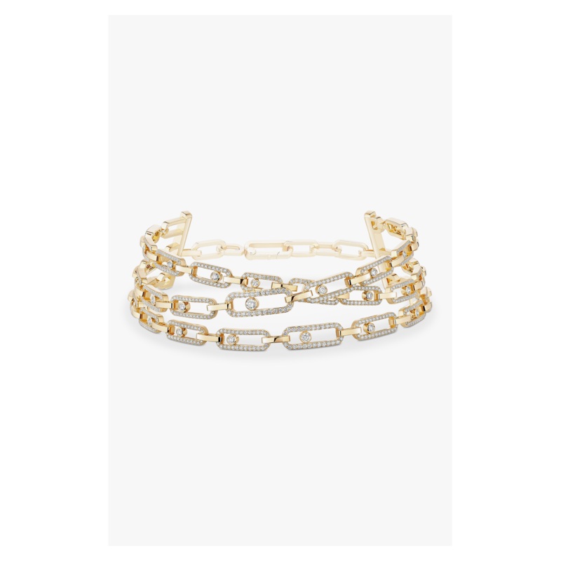 Move Link 3-Row Choker in Yellow Gold – Messika
