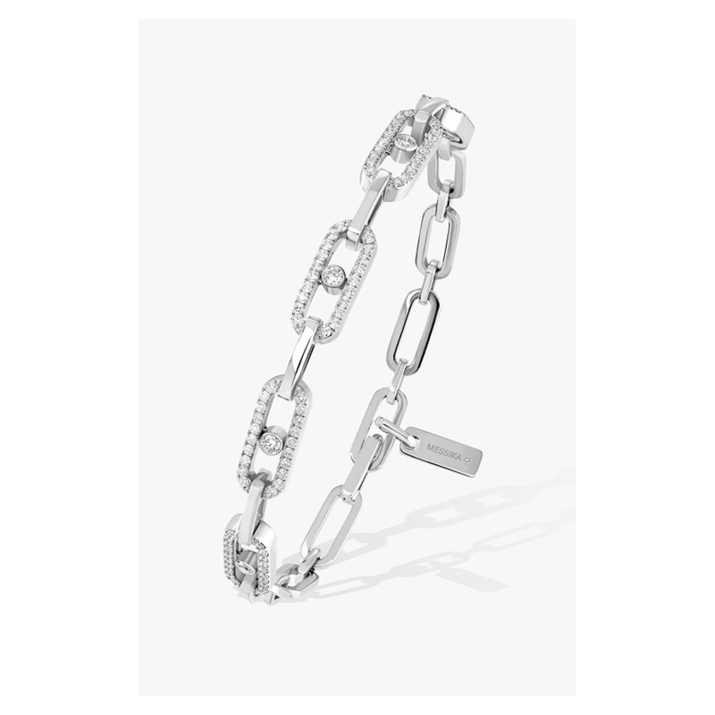 Move Link Multi Bracelet in White Gold – Messika