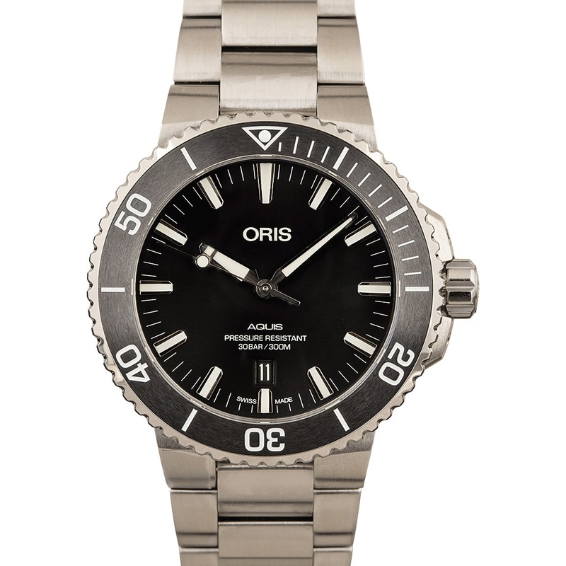 Buy Like-New Oris Aquis 01 733 7730 4124-07 8 24 05EB  – Sku: 145802