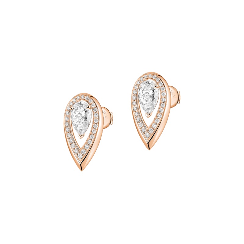 Fiery Studs 0.25CT in Pink Gold – Messika