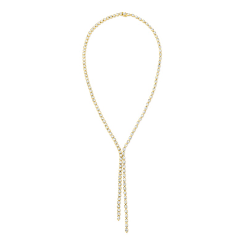 Lariat Diamond Necklace in Yellow Gold – Rahaminov Diamonds
