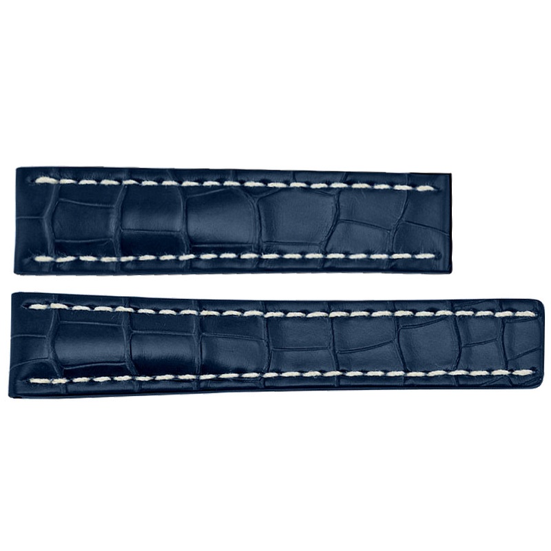 719P Breitling 20mm Blue Leather Strap for Sale