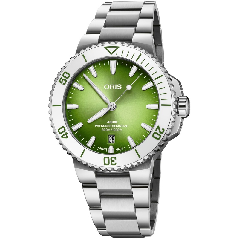 Oris 01 733 7787 4137-07 8 22 04PEB Aquis Date 41.50 mm Water-Melon Summer