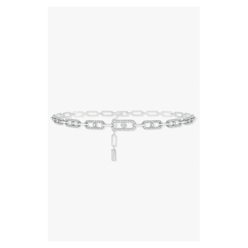 Move Link Multi Choker in White Gold – Messika