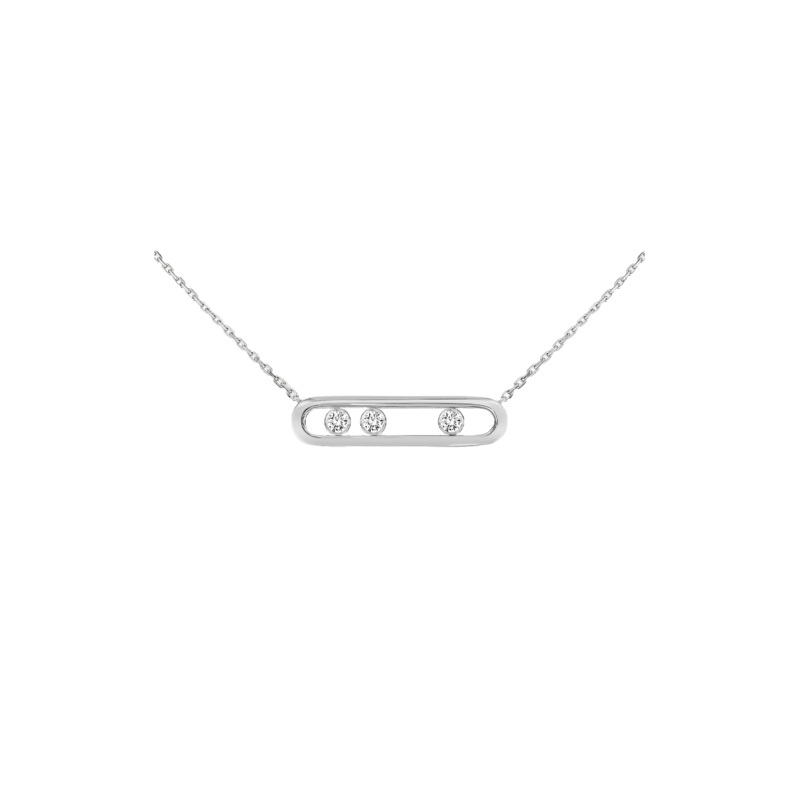 Move Classique Pendant in White Gold – Messika