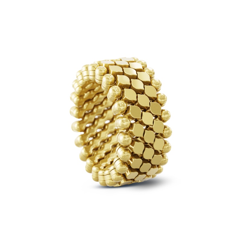 Brevetto 5-row Multi Size Ring in Yellow Gold – Serafino Consoli Jewelry