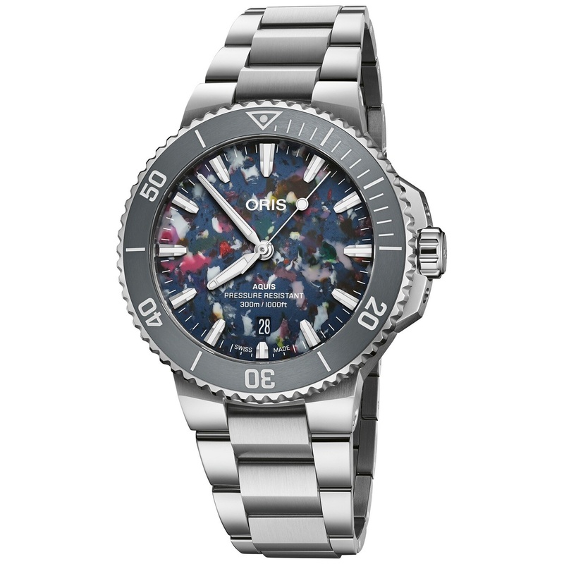 Oris Aquis Date Upcycle Multicoloured Dial on Bracelet
