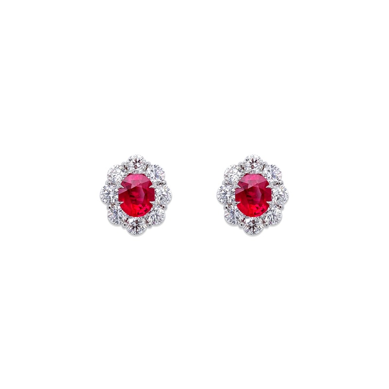 Oval Ruby Earrings – Bayco