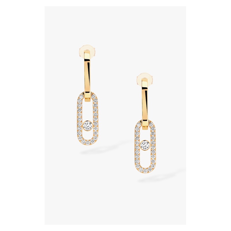 Move Link Earrings in Yellow Gold – Messika