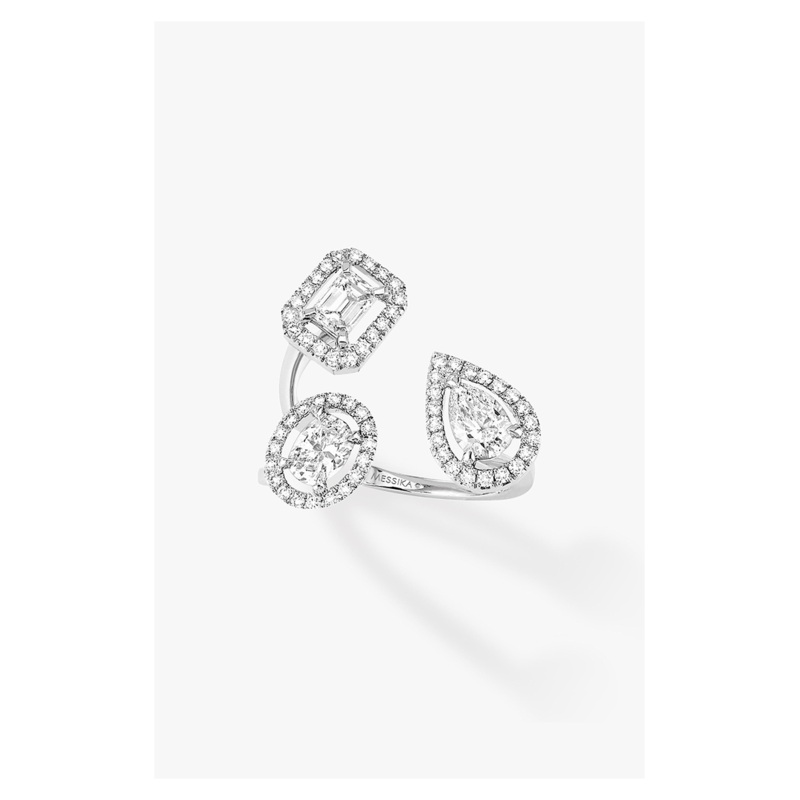 My Twin Trilogy Ring in White Gold Size 54 – Messika