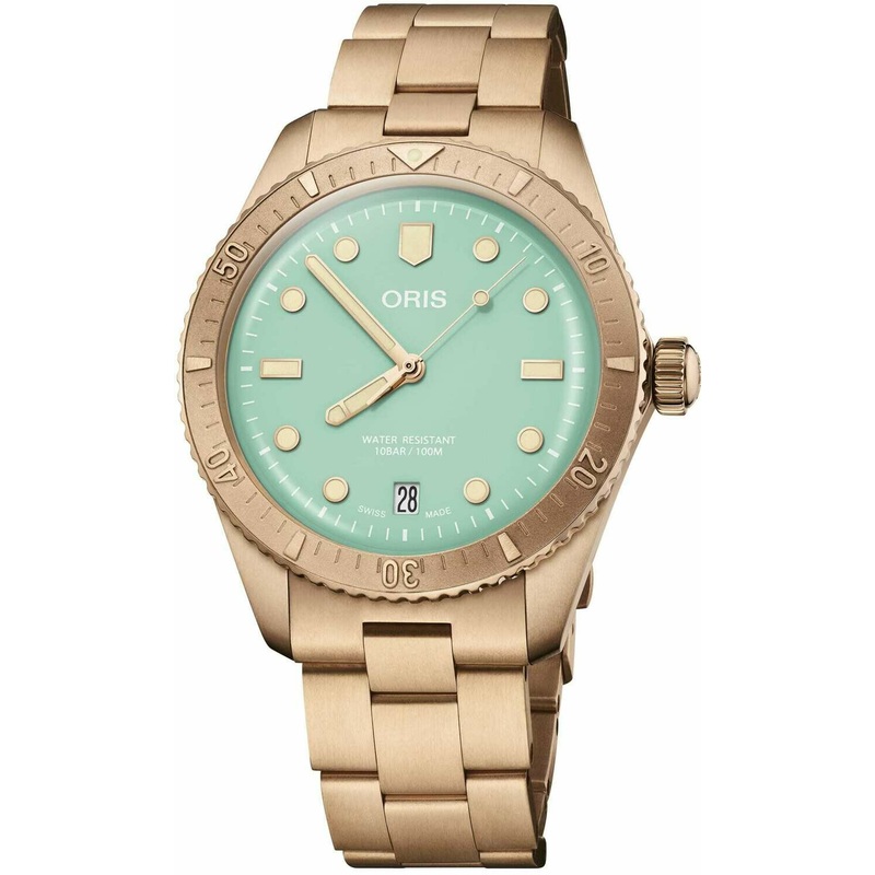 Oris Cotton Candy Wild Green on Bracelet