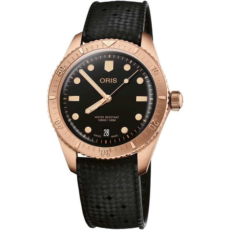 Oris Divers Sixty Five Cotton Candy Sepia on Rubber Strap