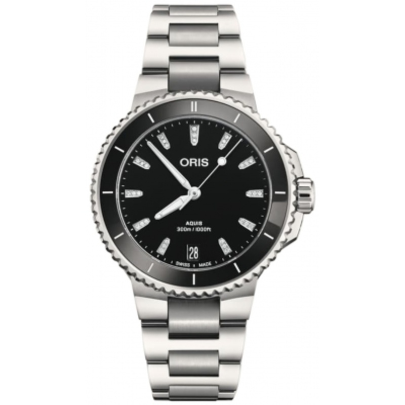 01 733 7792 4194-07 8 19 05P   Oris Aquis Date Diamonds 36.5mm Ladies Watch