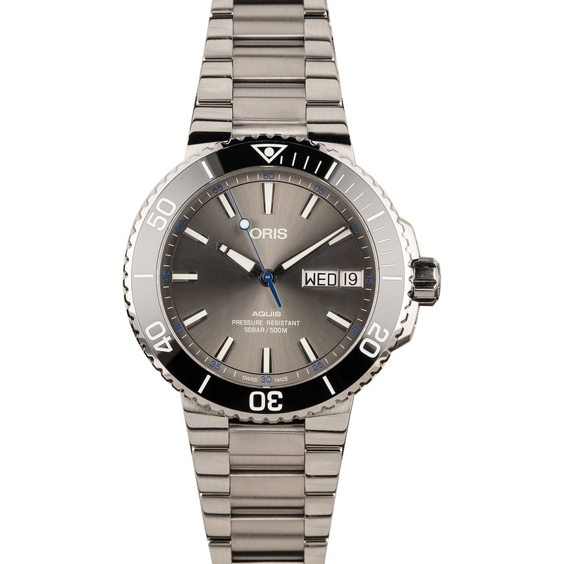 Buy Used Oris Aquis Hammerhead 01 752 7733 4183-SET MB  – Sku: 7733 4183