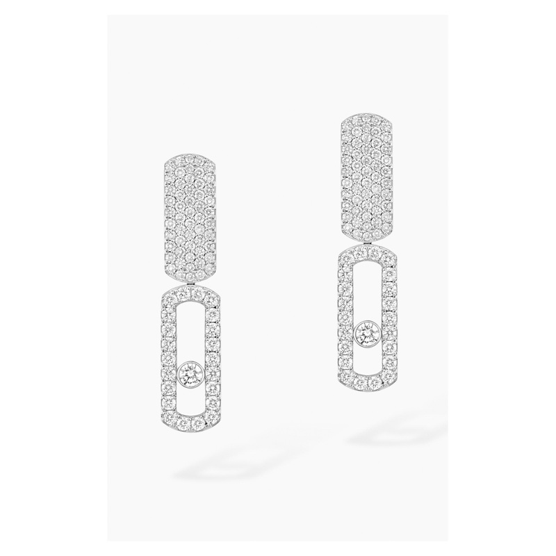 Imperial Move LM Earrings in White Gold – Messika