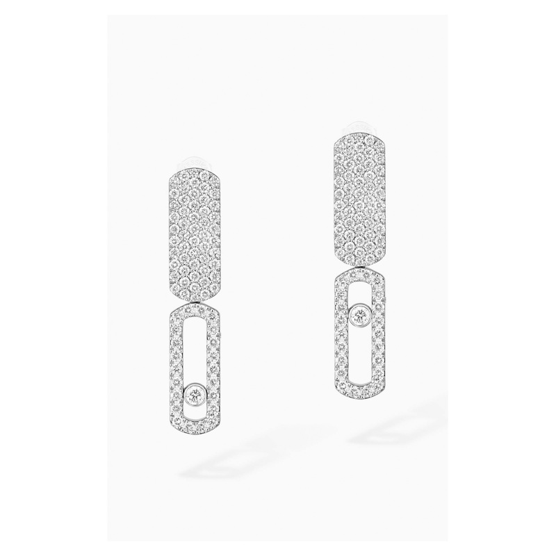 Imperial Move SM Earrings in White Gold – Messika