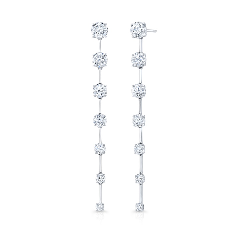 Bar Drop Earrings  in White Gold – Rahaminov Diamonds