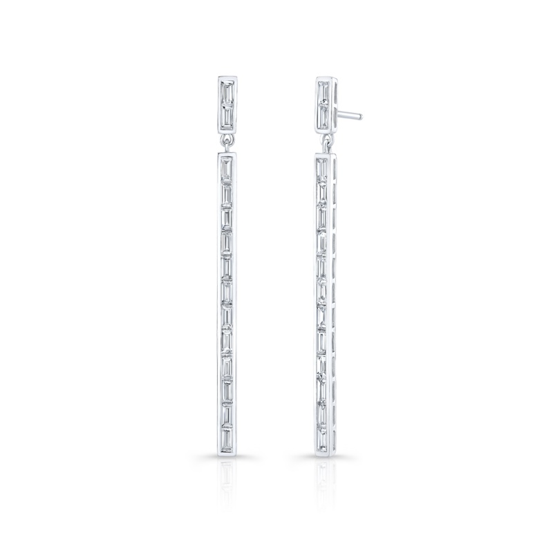 Line Earrings in White Gold – Rahaminov Diamonds