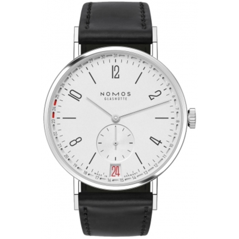 135 Sapphire Crystal Back Nomos Glashutte Tangente 2Date 37.5mm Mens Watch