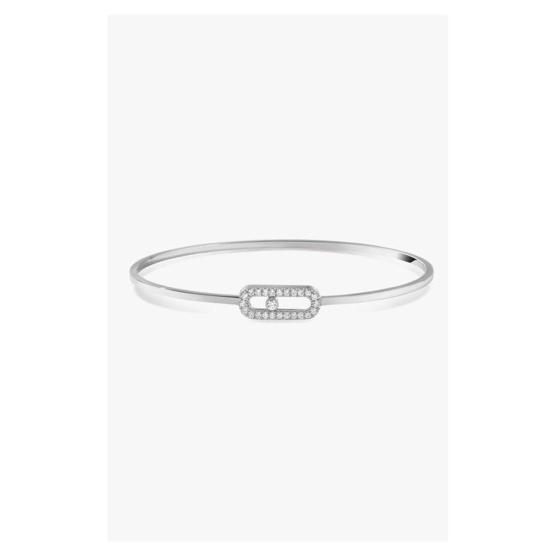 Move Uno Flex Bangle in White Gold – Messika