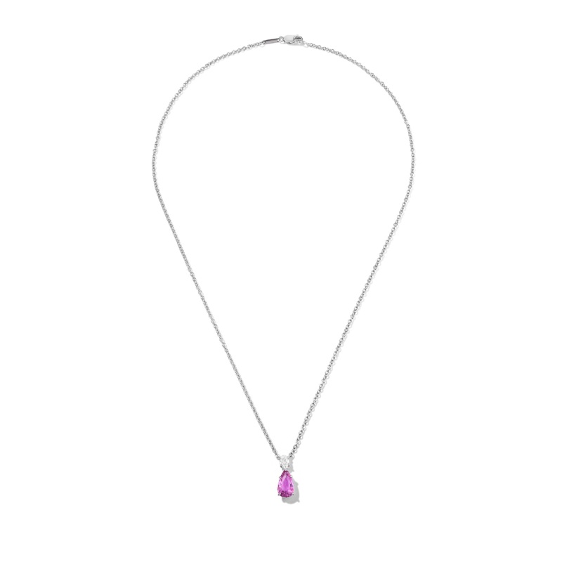 Pear Shape Pink Sapphire Pendant Necklace – Bayco