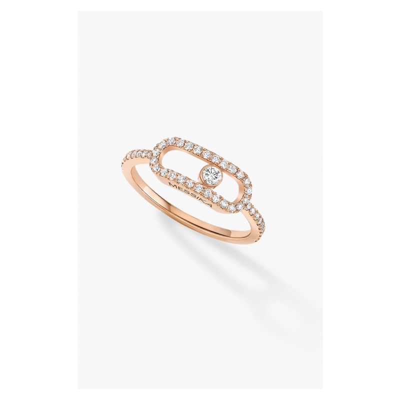 Move Uno LM Pav Ring in Pink Gold Size 54 – Messika
