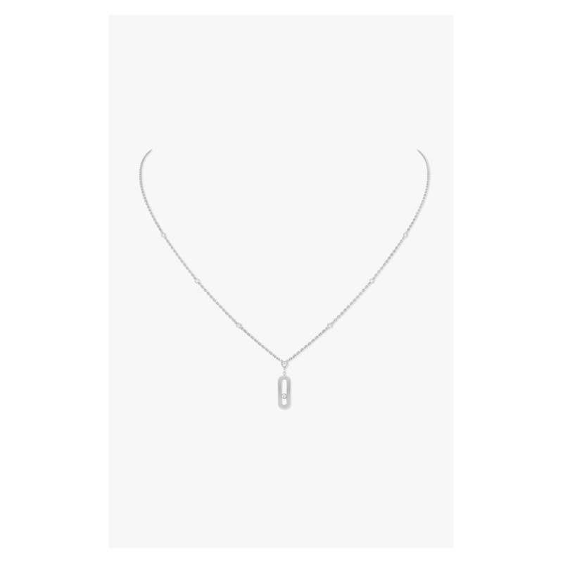 Move Uno Necklace in White Gold – Messika
