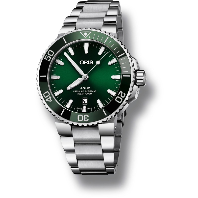 Oris Aquis Date Green Dial on Bracelet 01 733 7730 4157-07 8 24 05PEB