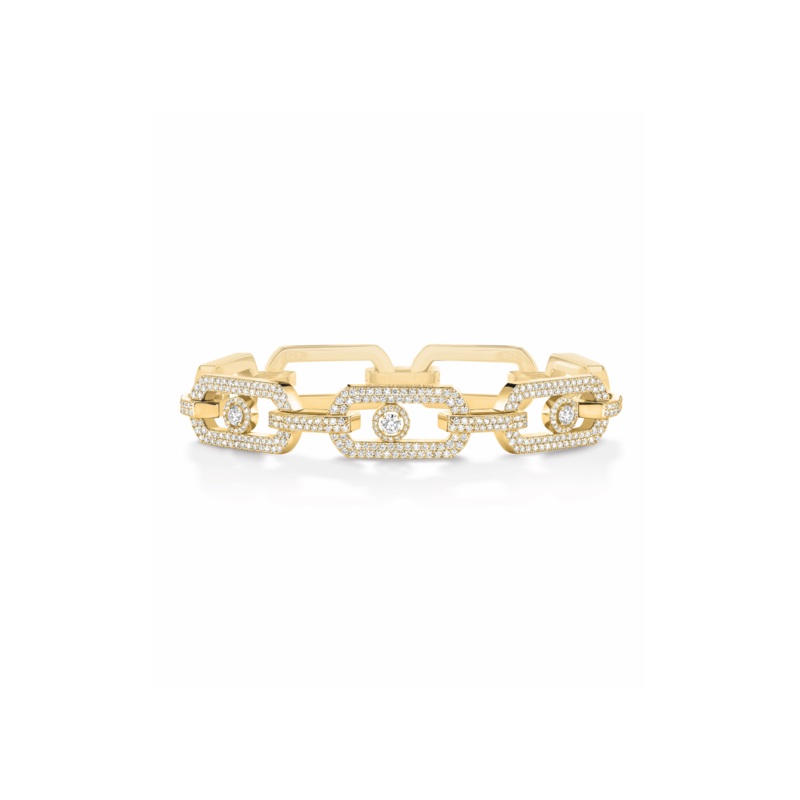 So Move XL Pav Bracelet in Yellow Gold – Messika