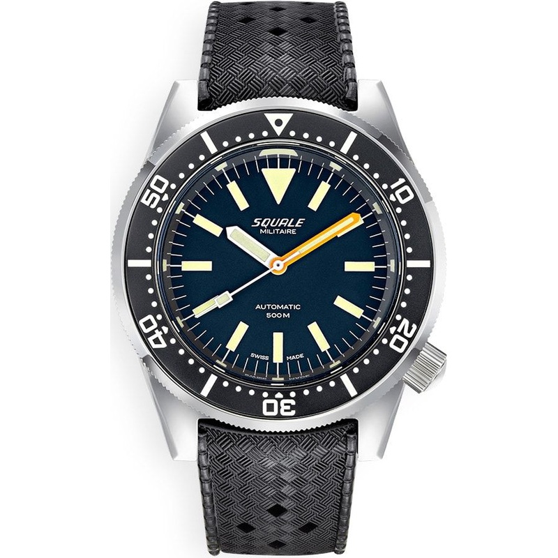 Squale 1521 Militare Polished Steel on Strap