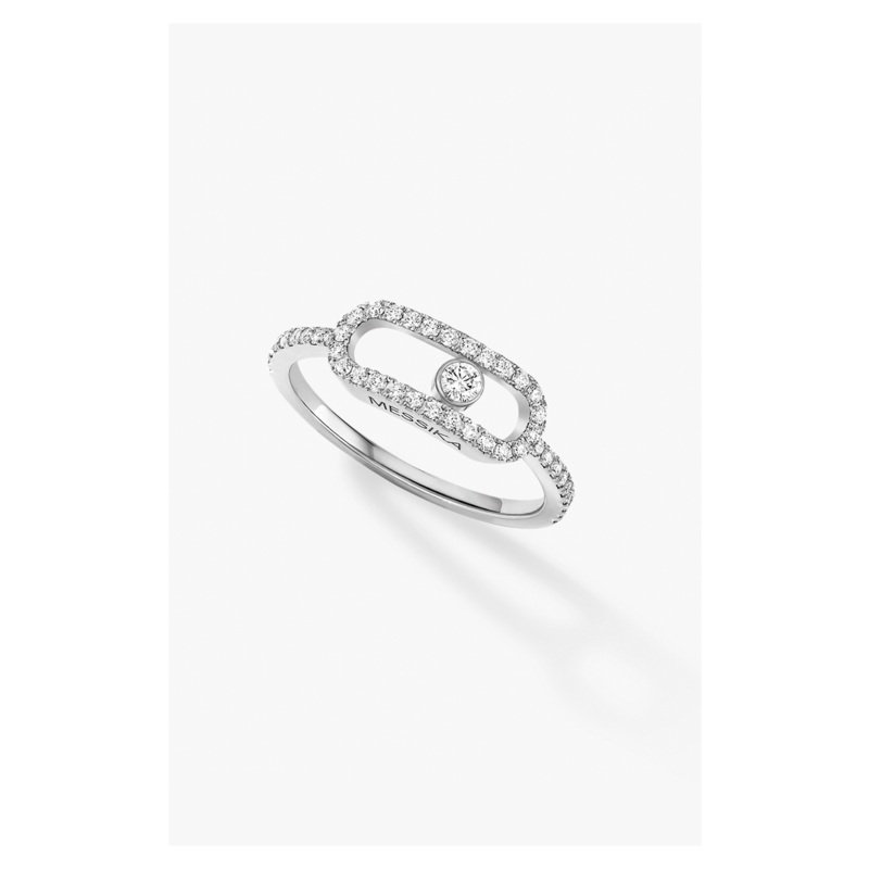 Move Uno LM Pav Ring in White Gold Size 54 – Messika