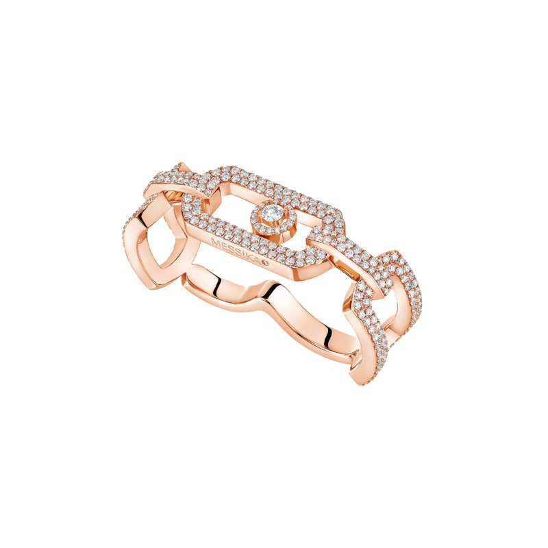 So Move 2-finger Ring in Pink Gold Size 54 – Messika