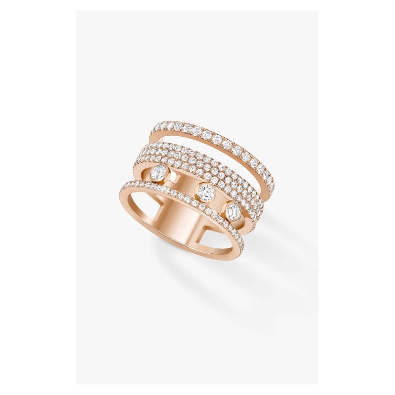 Move Romane Large Ring in Pink Gold Size 53 – Messika