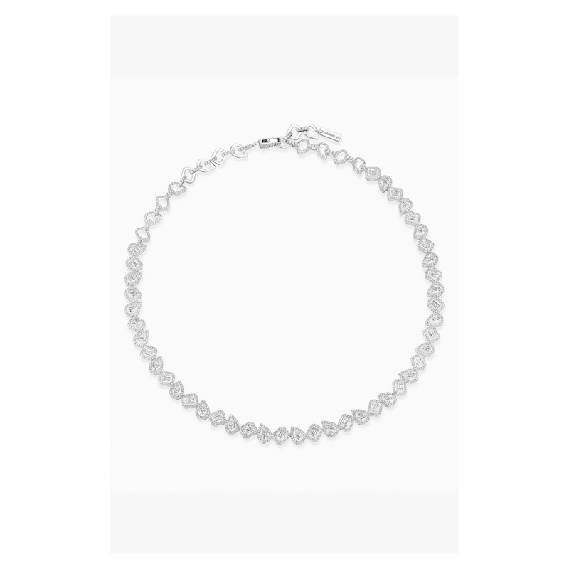 My Twin Rivire Necklace in White Gold – Messika