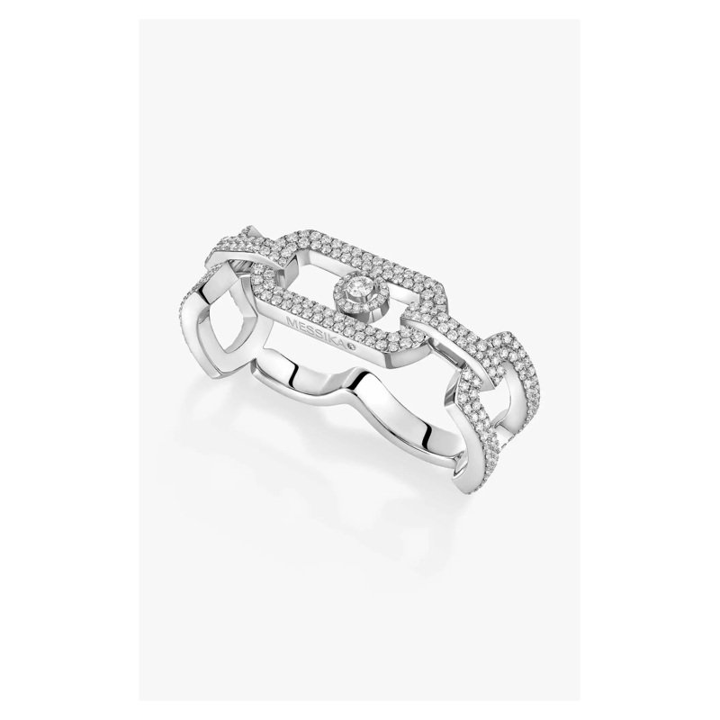 So Move 2-finger Ring in White Gold Size 54 – Messika
