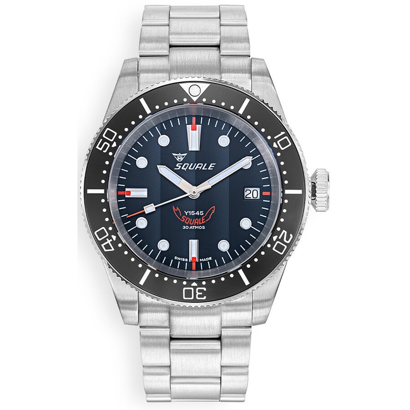 Squale 1545SSBK.AC 1545 Steel Black on Bracelet