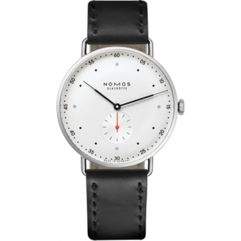 1108 Sapphire Crystal Back Nomos Glashutte Metro 38 38.5mm Mens Watch
